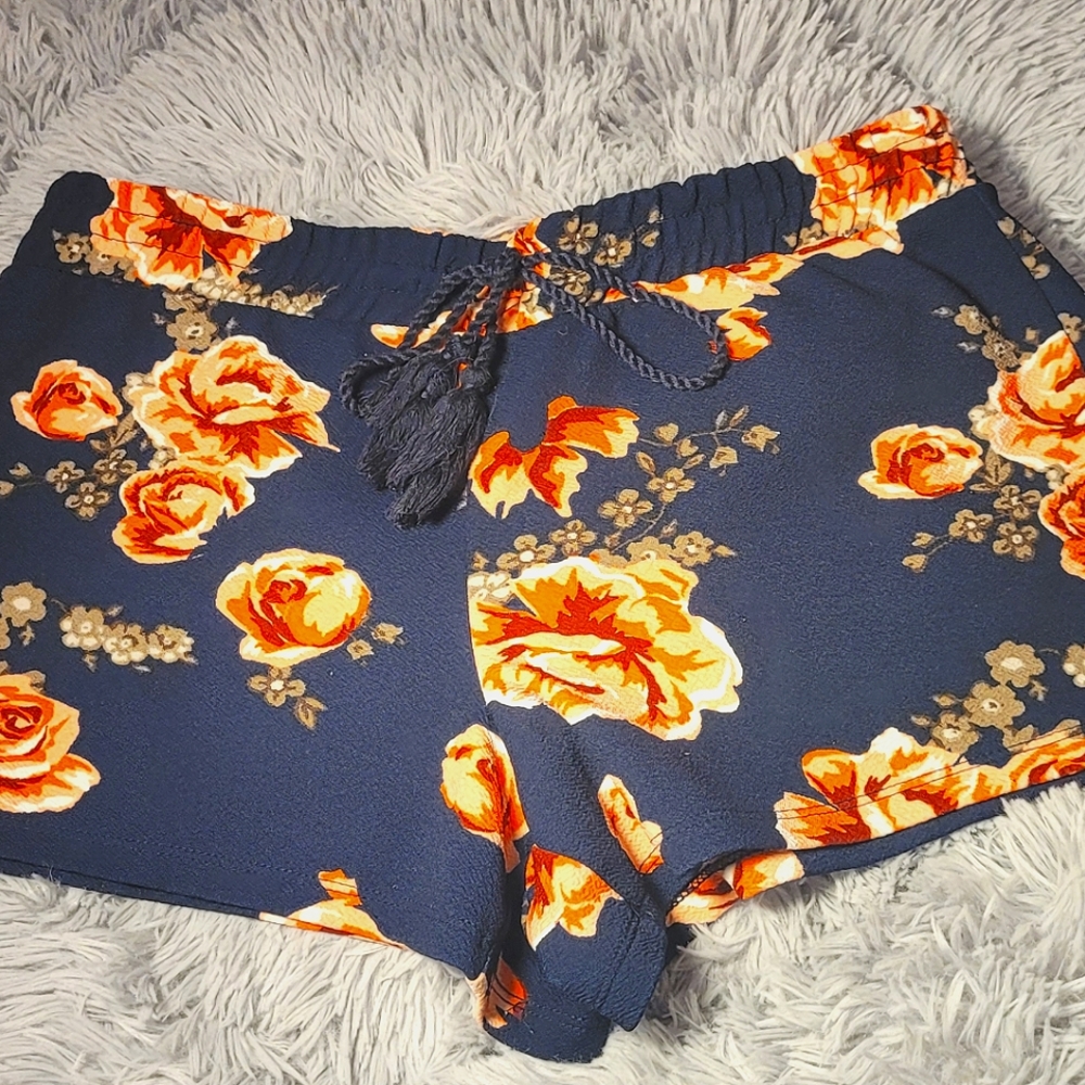 Floral Stretch Women Shorts Boho Chic